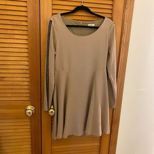 Tan beaded cocktail dress